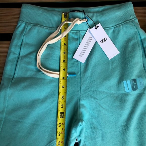 UGG KEYLA CROP PANTS Women XS &Med Aquatic BLUE COTTON HIGH WAIST SWEATPANT - Picture 7 of 15